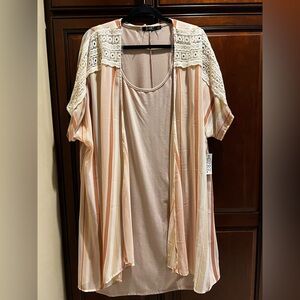 NWT CURE Striped/Solid Set Earthy Tones Easy Wear - 2XL